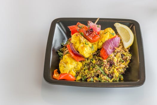 colorful Mediterranean diet platter