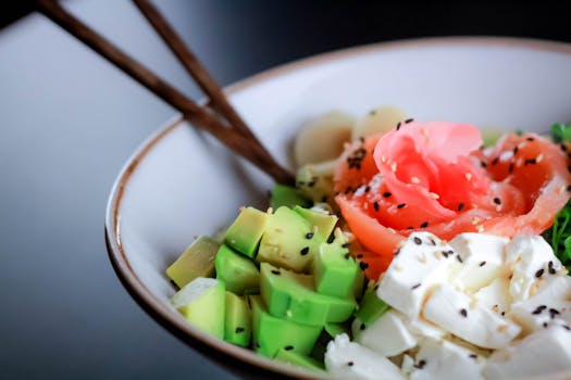 healthy meal with salmon and greens
