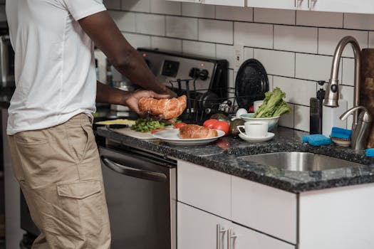 meal prep with healthy foods