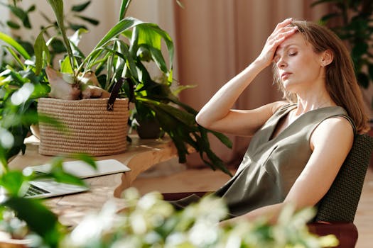 office break with plants and relaxation